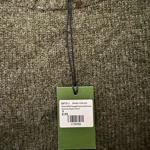 Brand new with tags Sid Mashburn Olive Colored Wool Crewneck Sweater Size Small